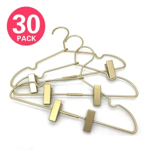 30PS Golden Metal 12.5 baby clothes Clips Hanger Children kids Coat hanger display and storage