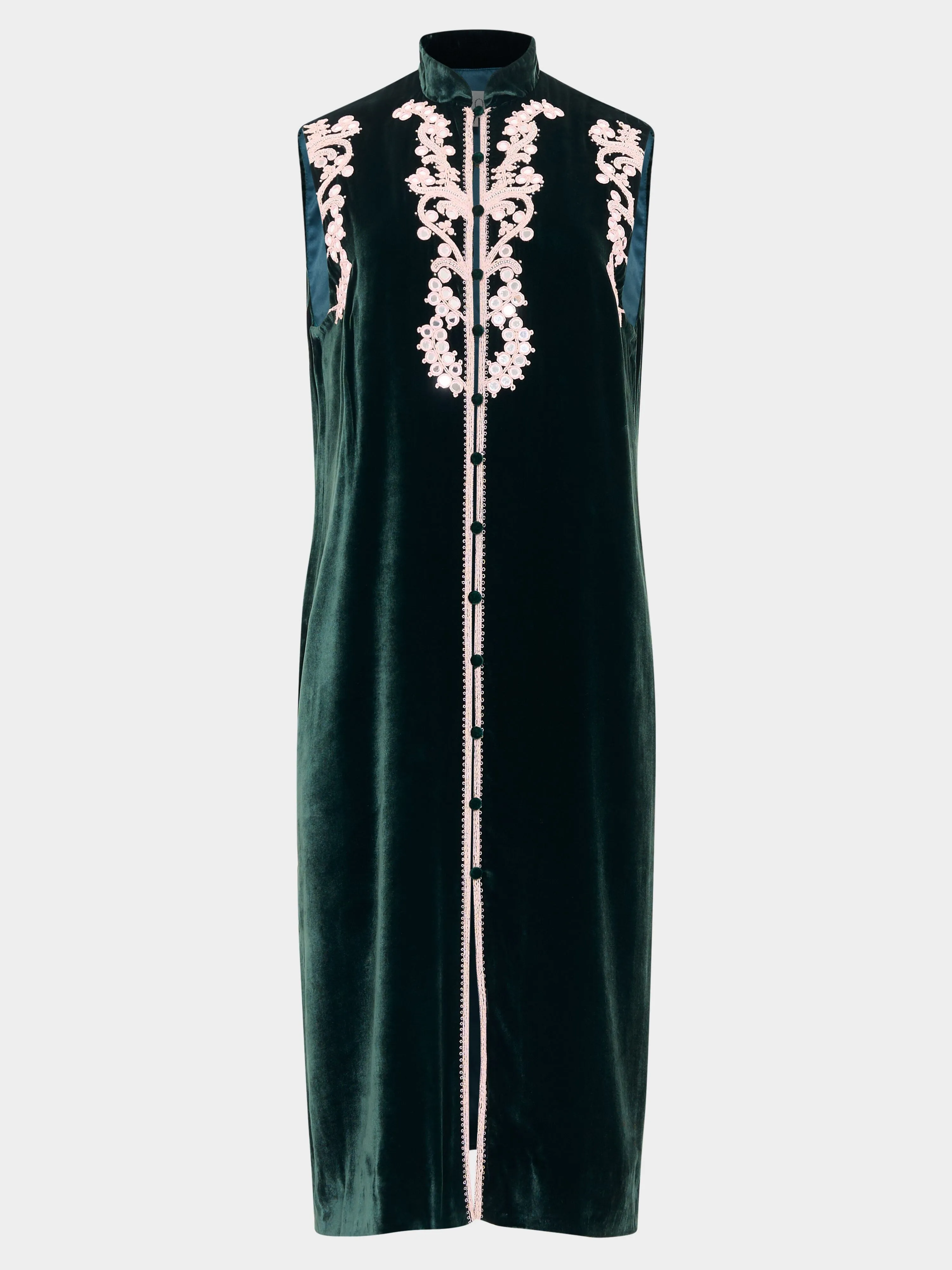 Amari B Robe in Forest Green with Cordwork