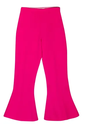 Antonio Berardi - Hot Pink High Waist Flared Wool Blend Trousers Sz 0