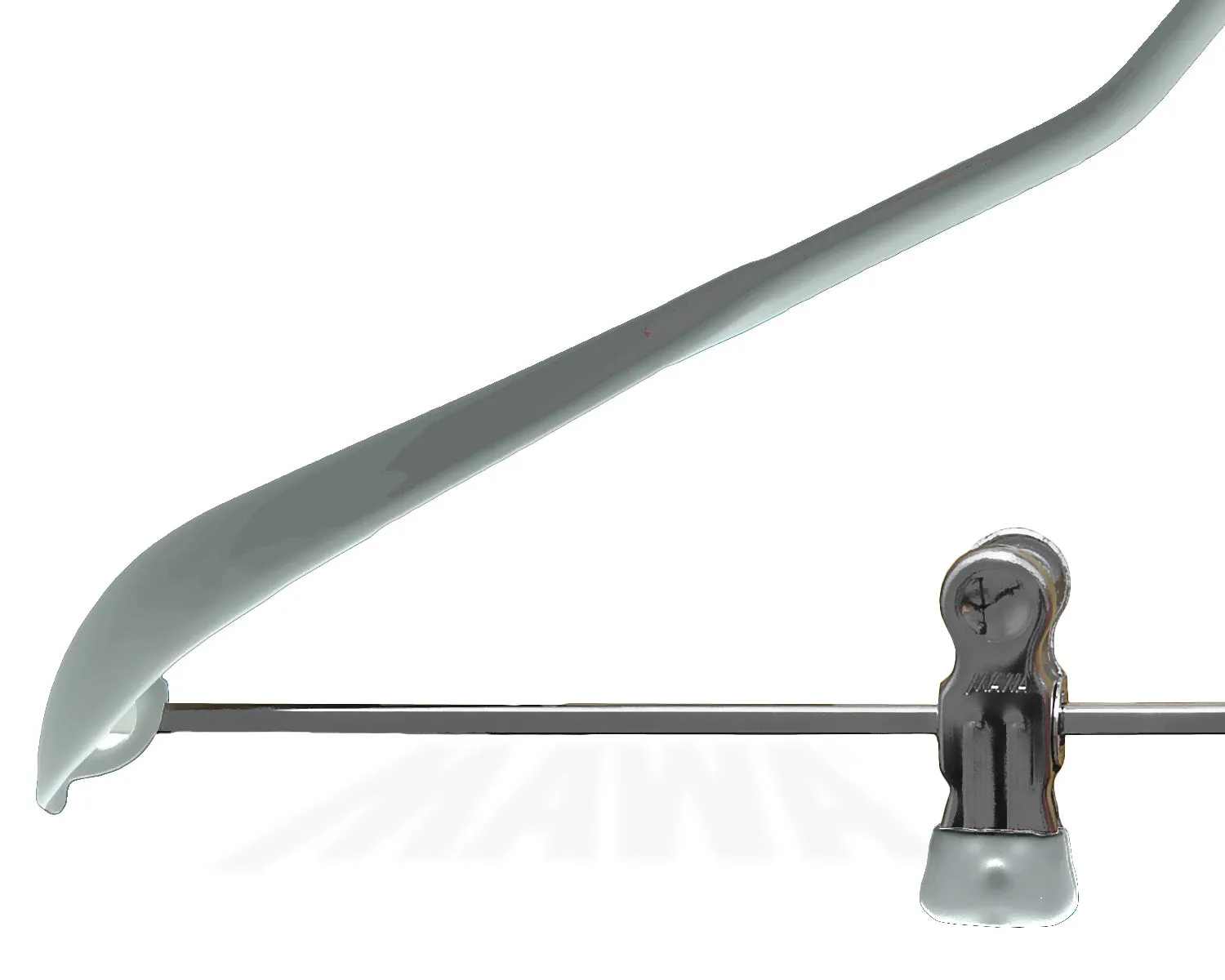 BodyForm Series -  Steel Coated Hanger with Shoulder Support & Adjustable Clips, Model 42LK, Silver