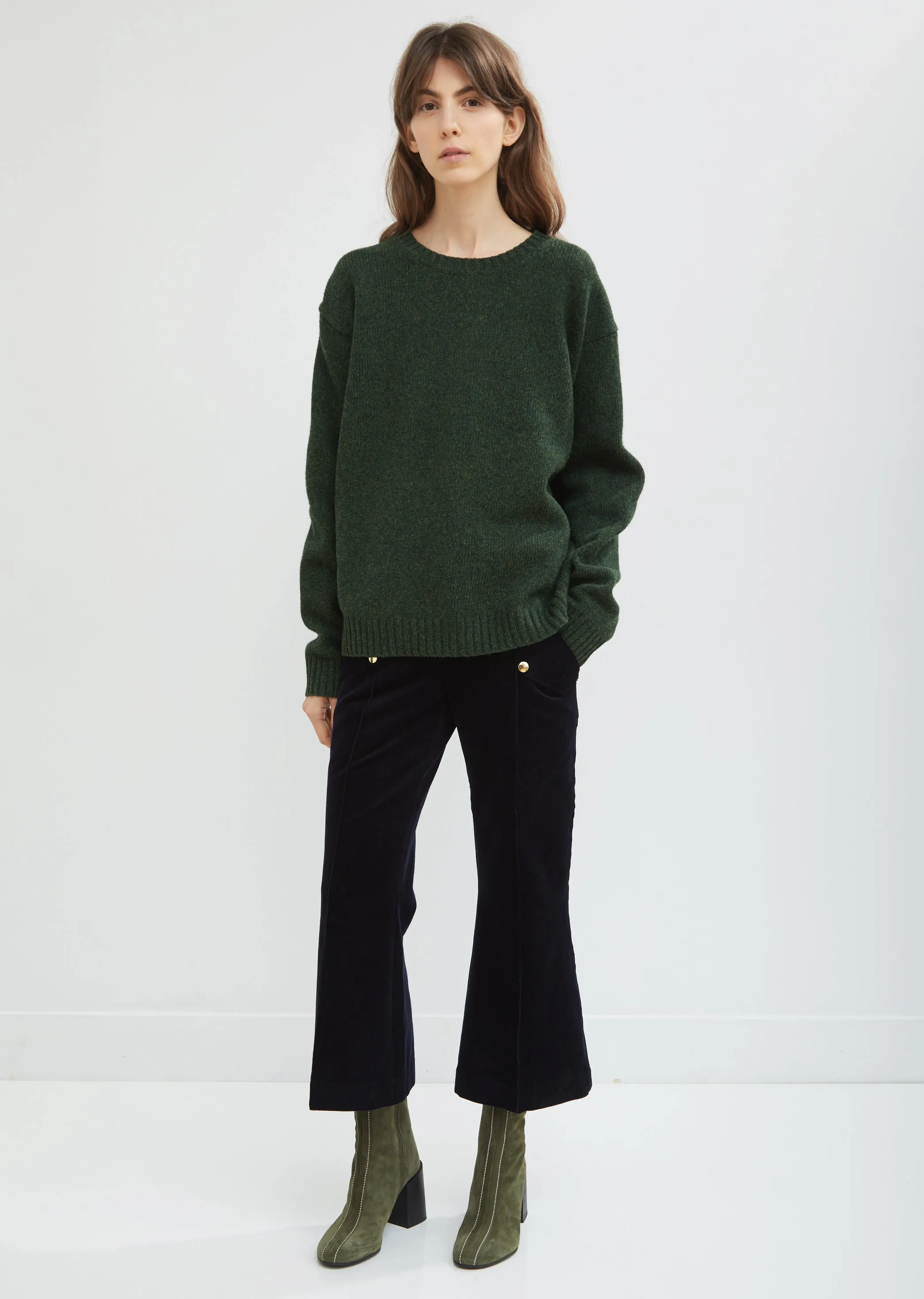 Flared Leg Corduroy Trousers