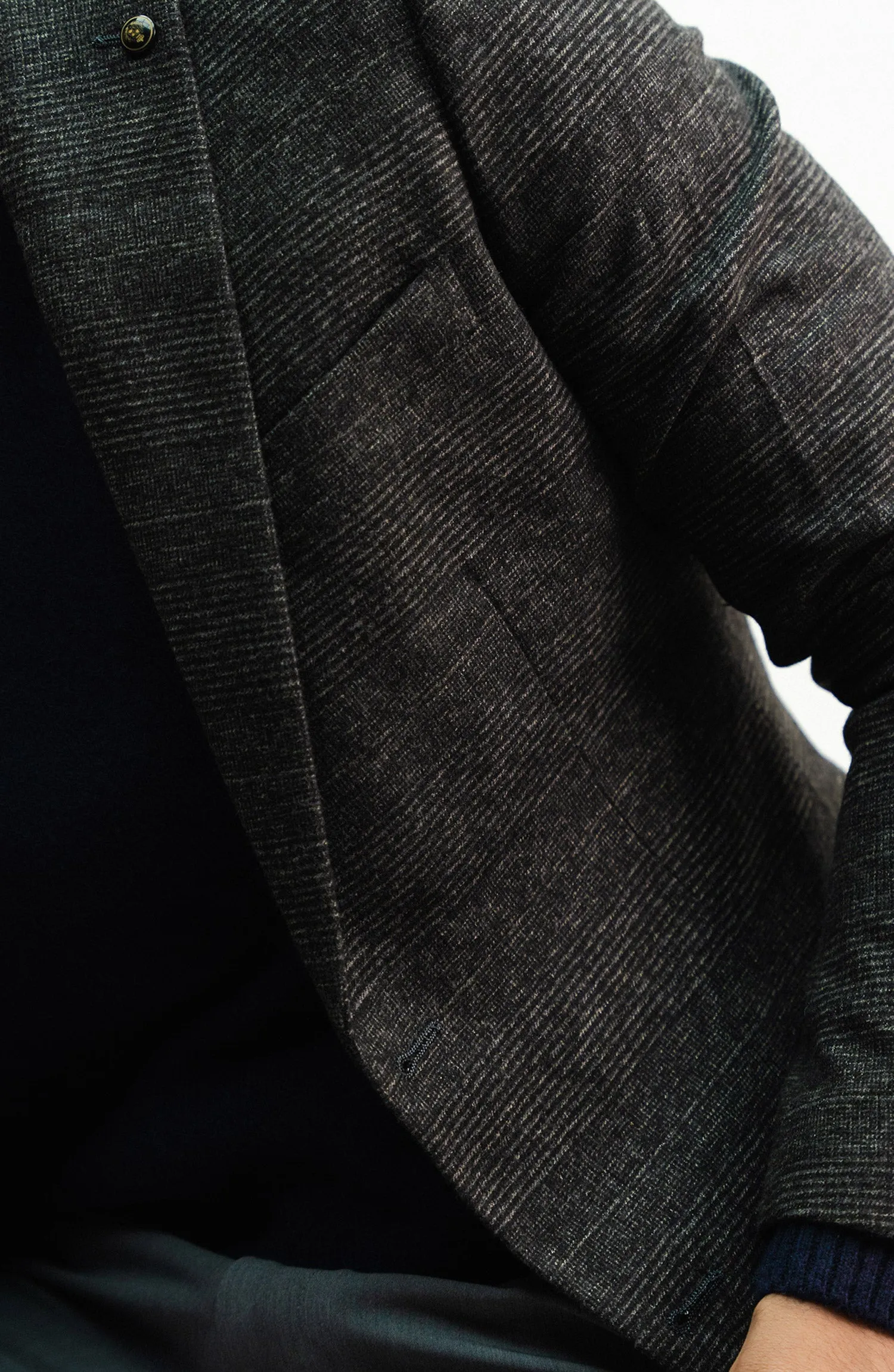 Formal Charcoal Textured Blazer