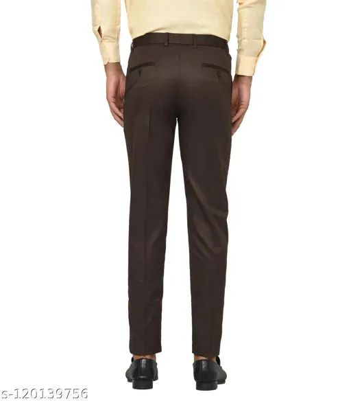 Haul Chic COFFEE Slim Fit Formal Trouser Pant For Men