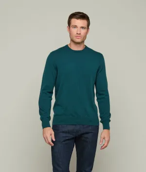 Men's Cashmere Crewneck Sweater :: Teal