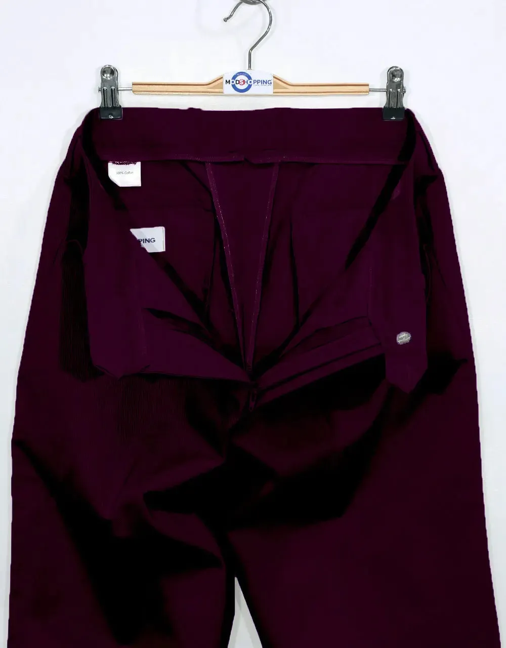 Men's Chino Trousers | 60s Vintage Style Purple Chino Trouser