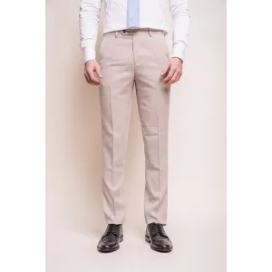 Miami - Men's Beige Wedding Trousers