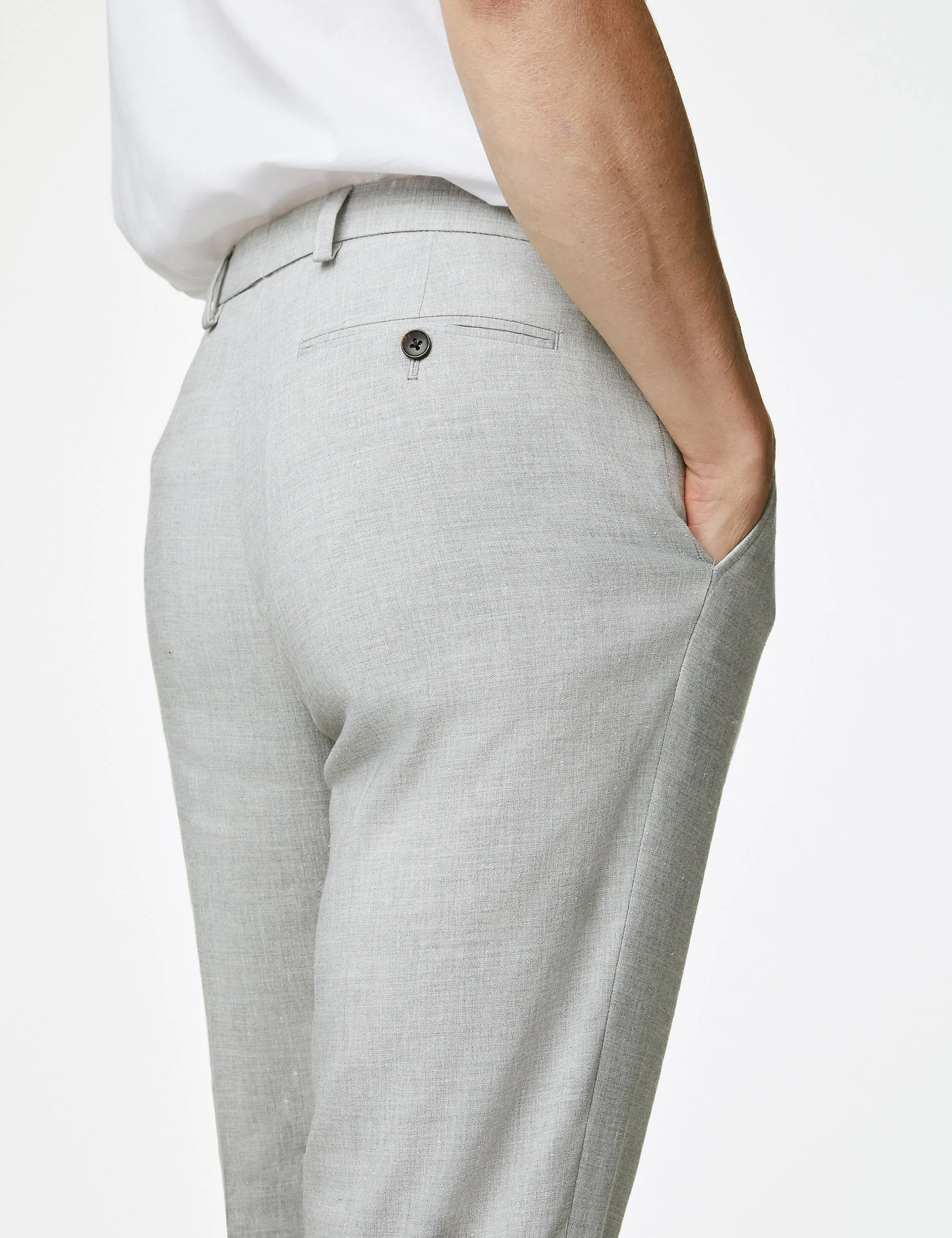 Miracle Marks & Spencer Italian tailored suit trousers light gray