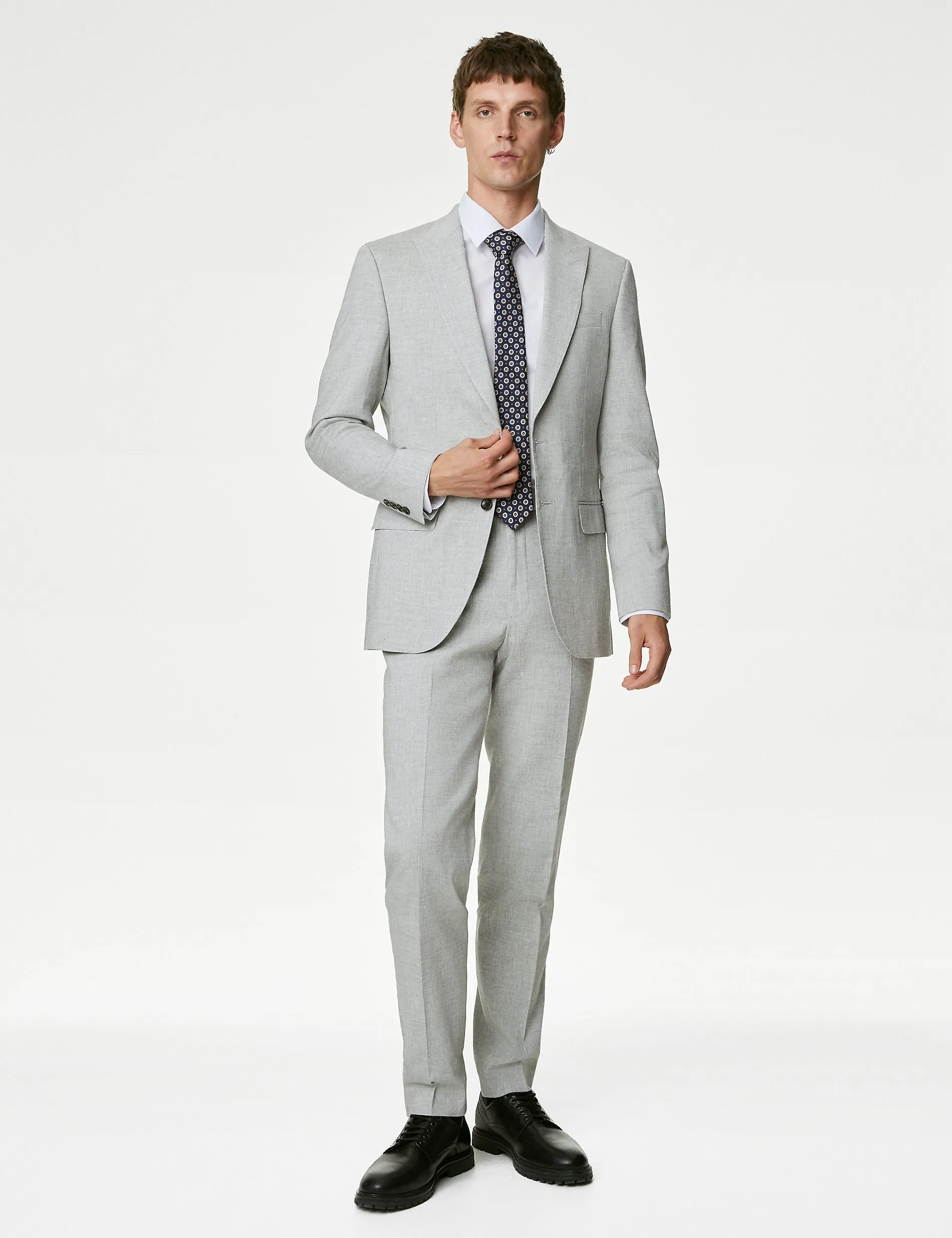 Miracle Marks & Spencer Italian tailored suit trousers light gray