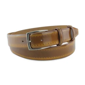 Pacino Golden Ochre Men's Hand Burnished Belt