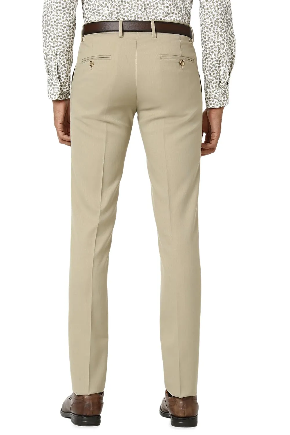 Peter England Men's Slim Pants (PETFONSPV08919_Beige