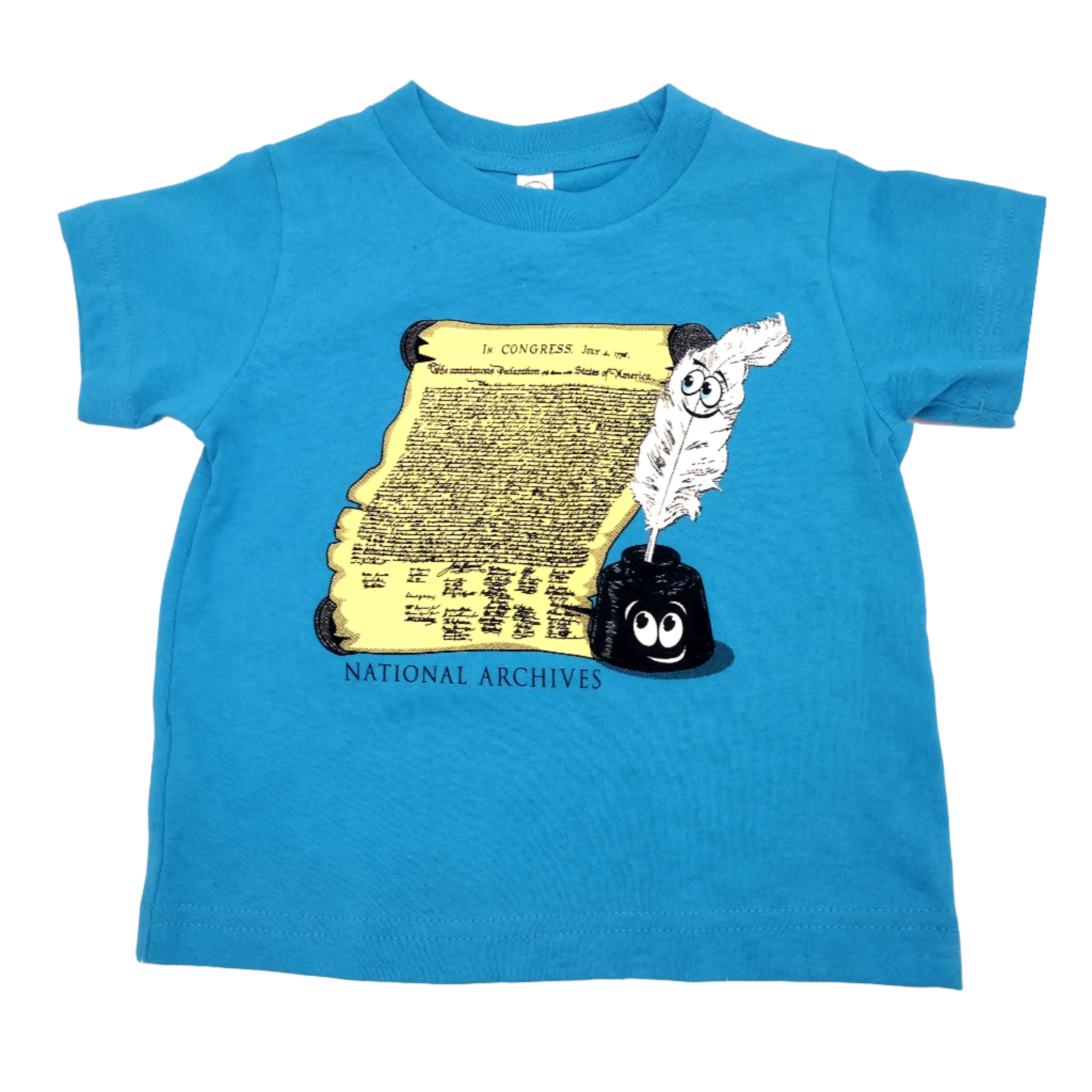 Playful Declaration of Independence Kids Short Sleeve Tee