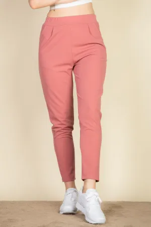 Pleat Front Tapered Trousers