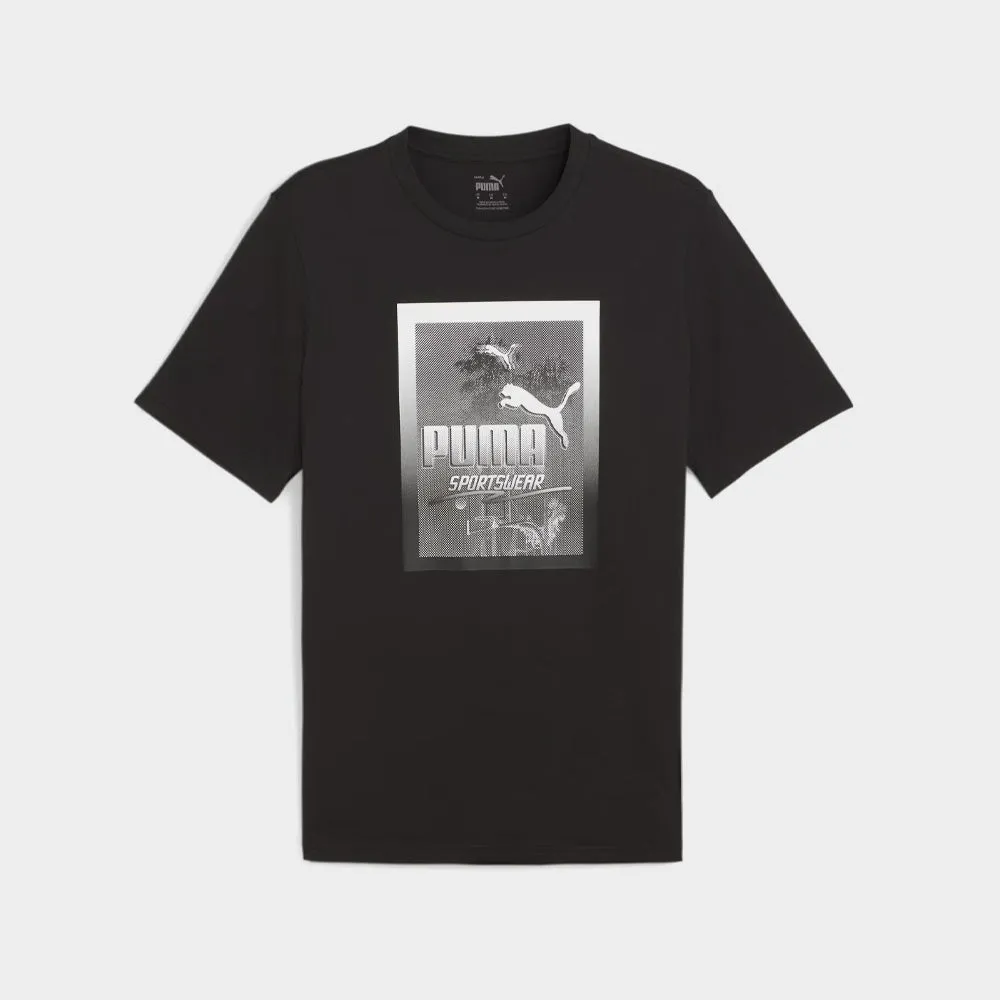 Puma Mens Graphics Photoprint Tee Black/Multi _ 181428 _ Black