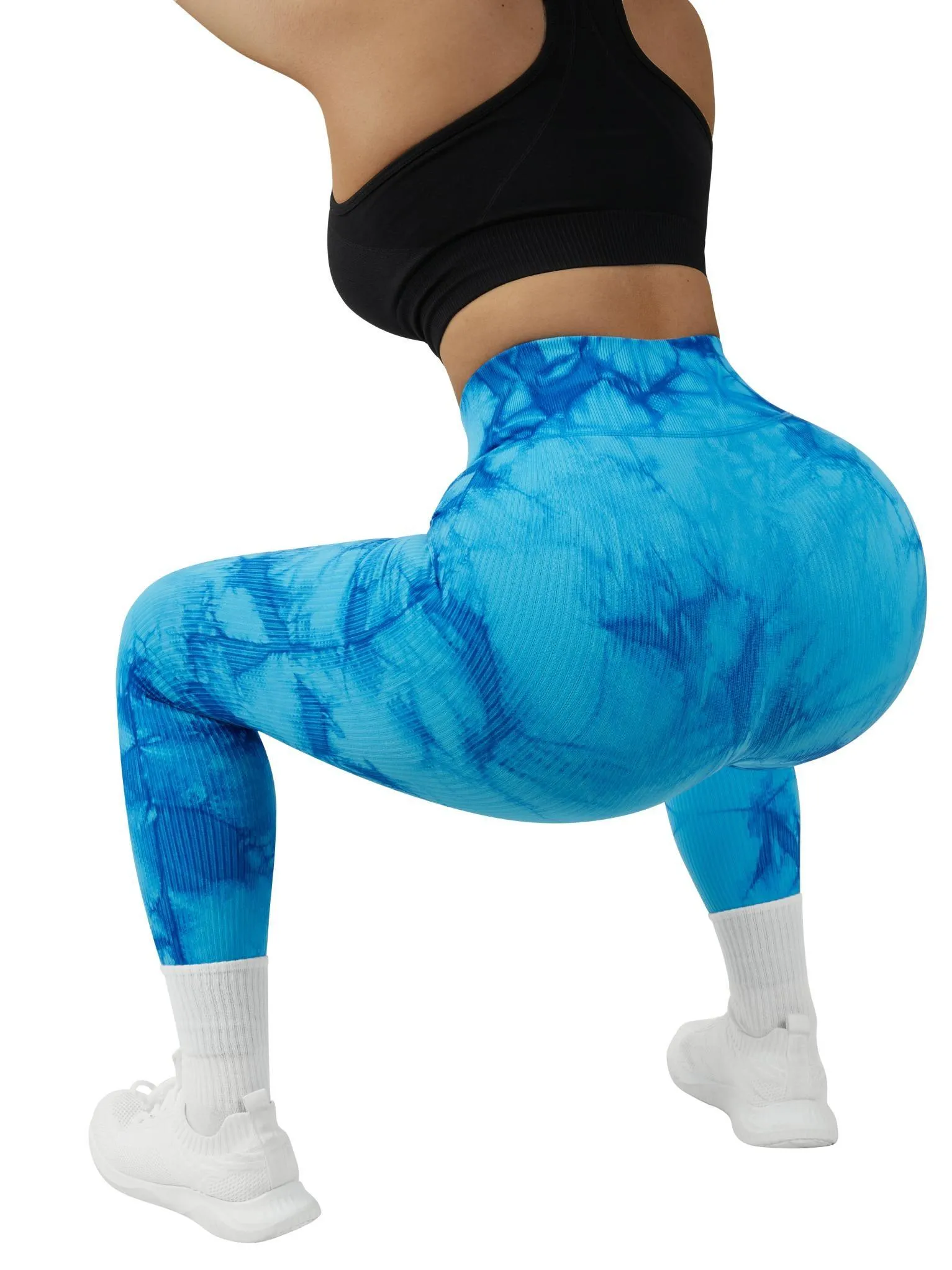 Ribbed Printed Seamless Leggings