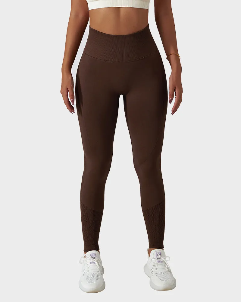 Seamless Knit Breathable Butt Lifting Fitness Leggings