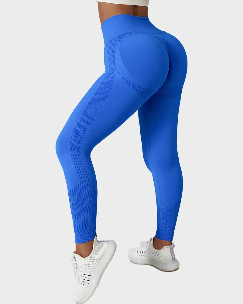 Seamless Knit Breathable Butt Lifting Fitness Leggings