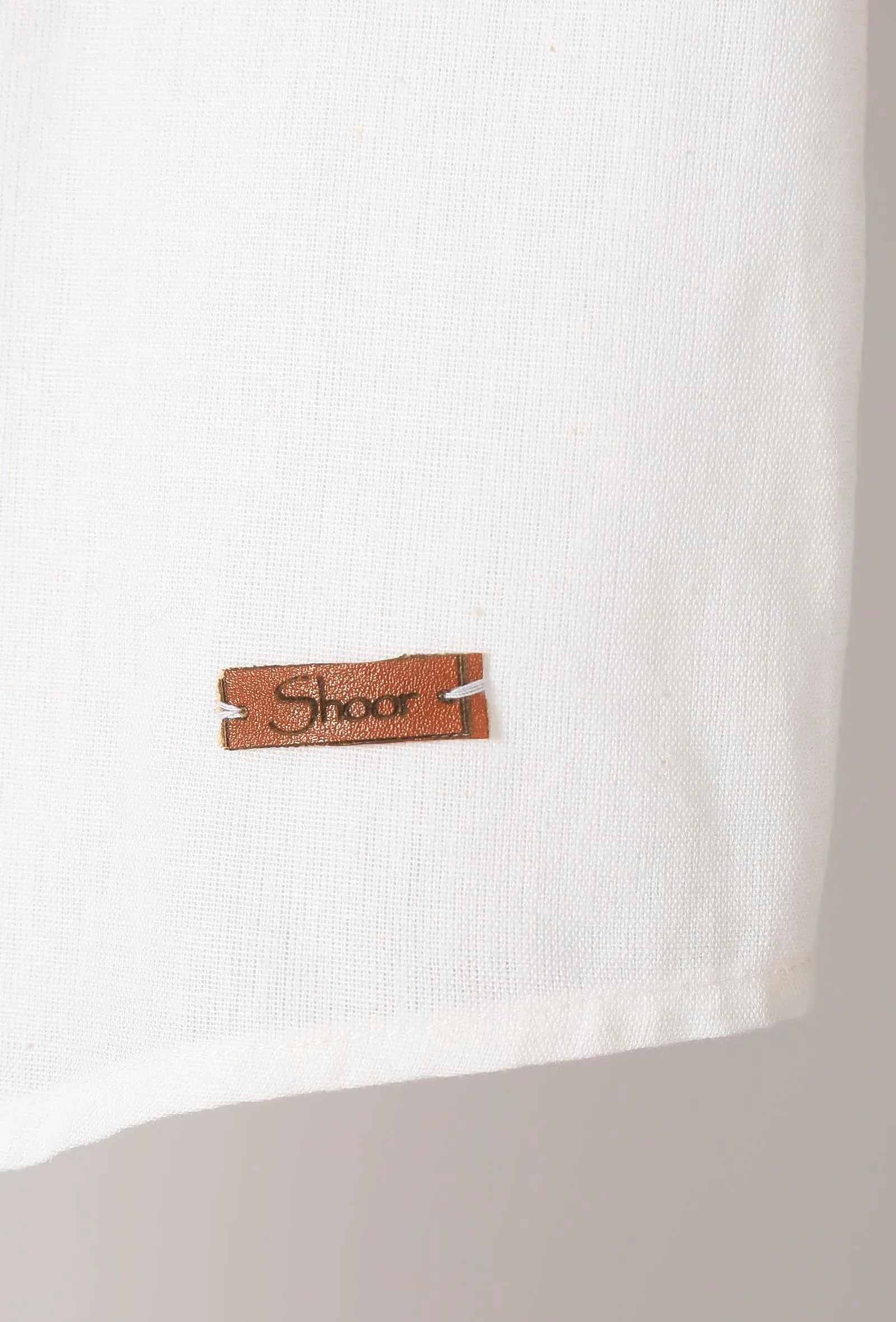 Sepia White Cotton Slim Fit Shirt