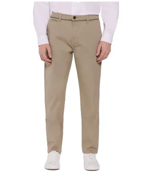 Slim Fit Printed Chino Trousers Sand