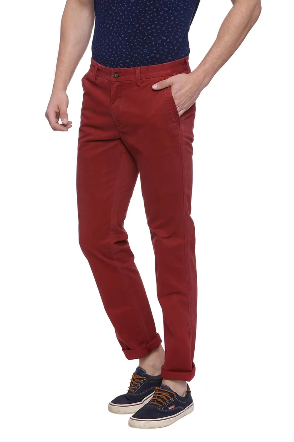 Tapered Fit Twill Stretch Trouser