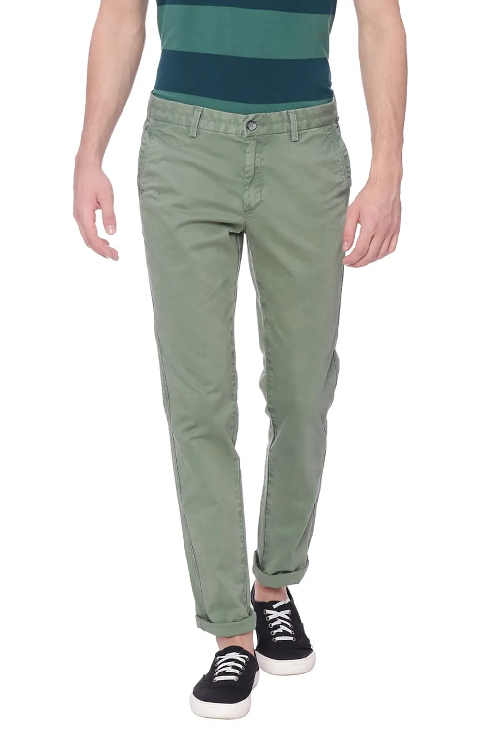 Tapered Fit Twill Stretch Trouser