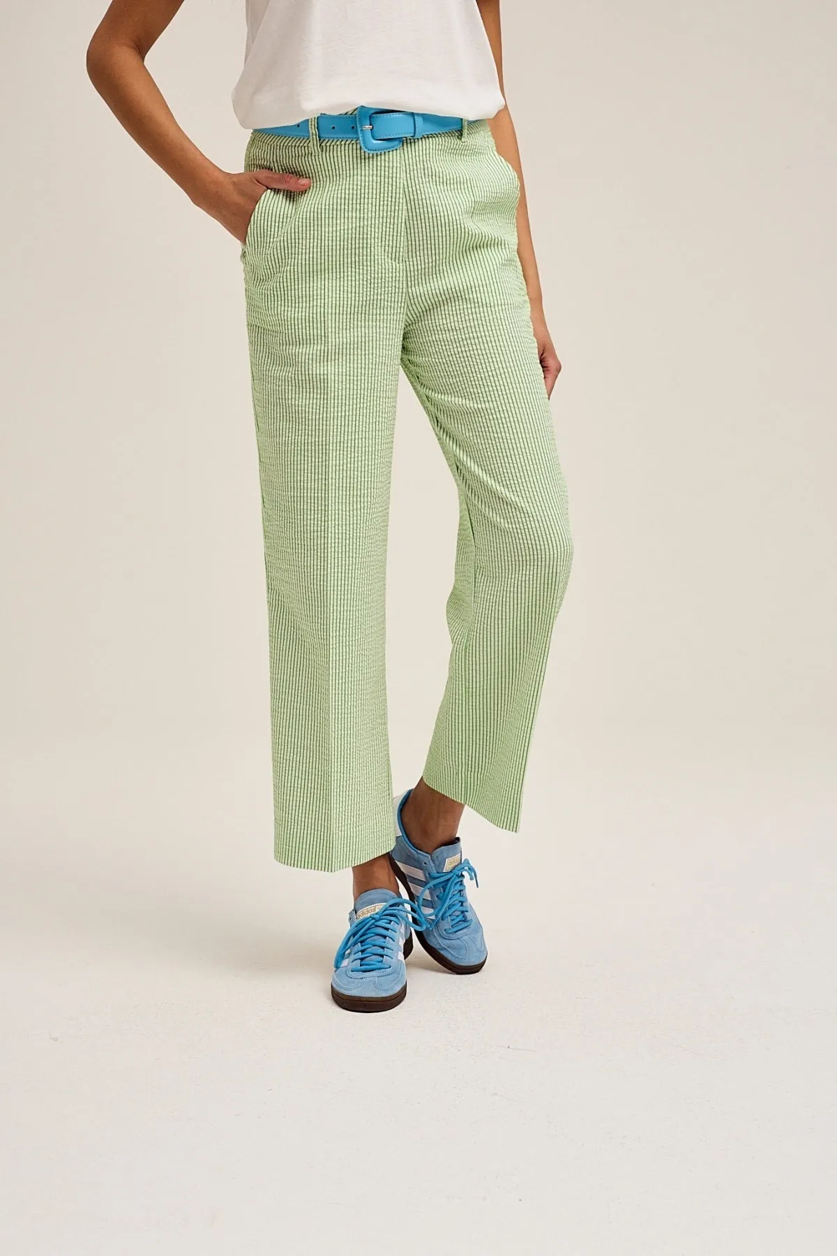 Tonks Cropped Trousers in Green