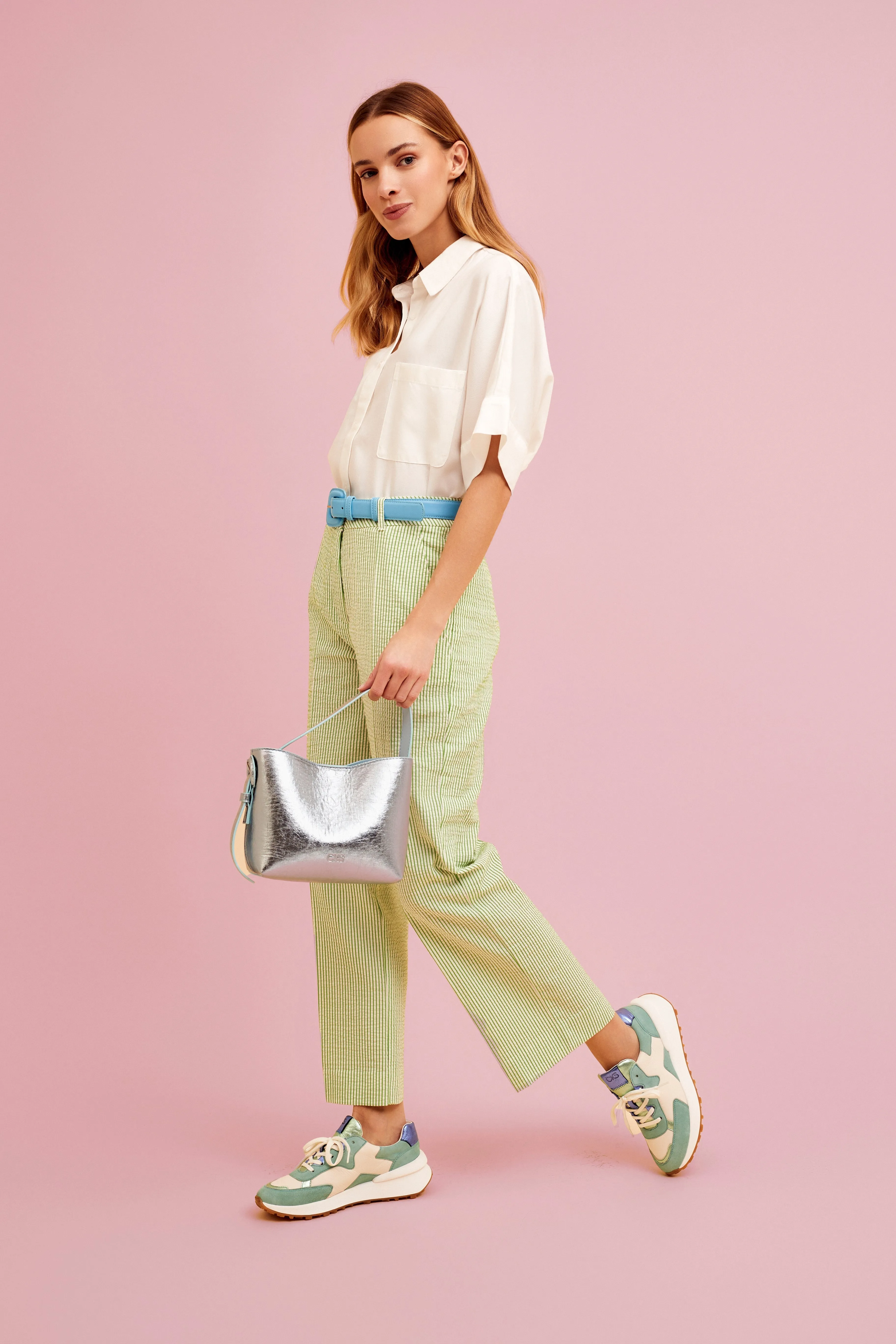 Tonks Cropped Trousers in Green