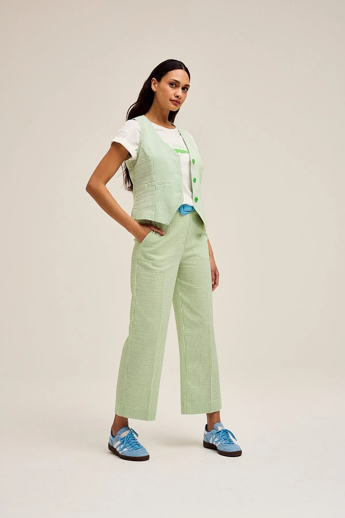 Tonks Cropped Trousers in Green