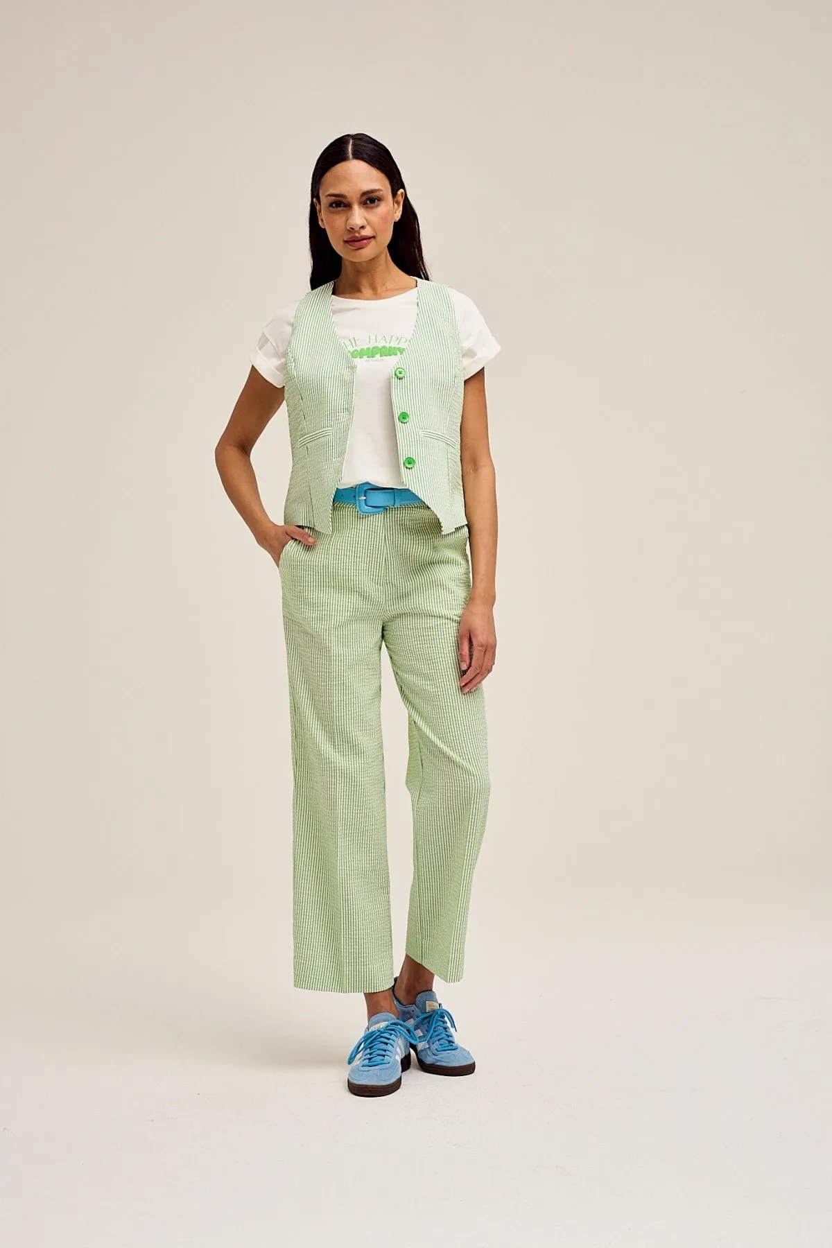 Tonks Cropped Trousers in Green