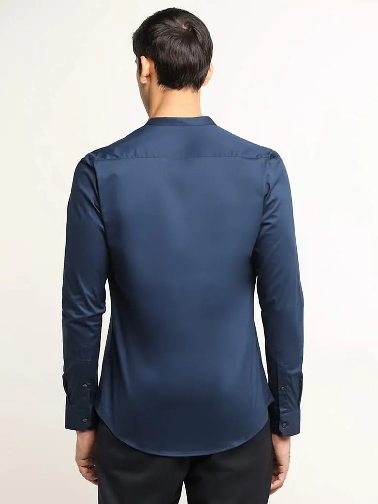 WES Formals Navy Ultra Slim Fit Shirt