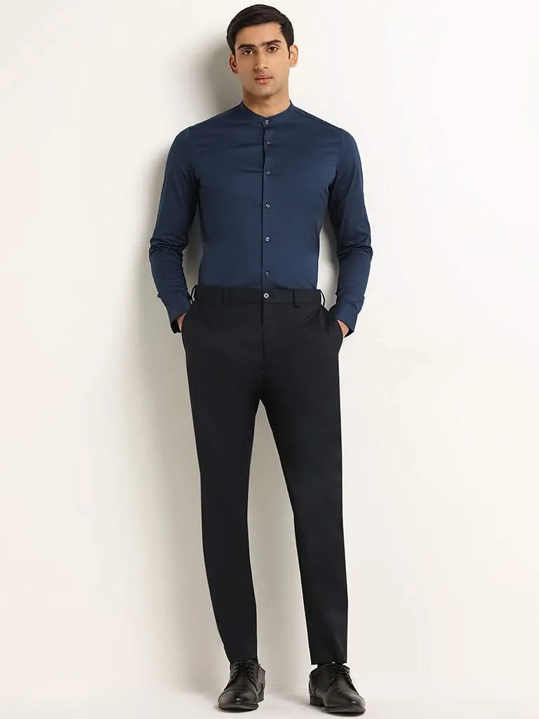 WES Formals Navy Ultra Slim Fit Shirt