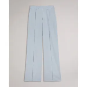 Women Wmt-Hildiat-High Waisted Wide Leg Trouser - Baby-Blue