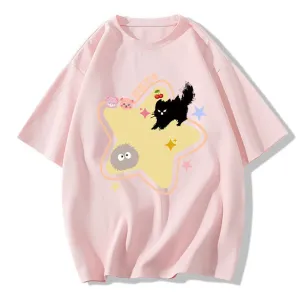 Yellow Star Cat T-Shirt